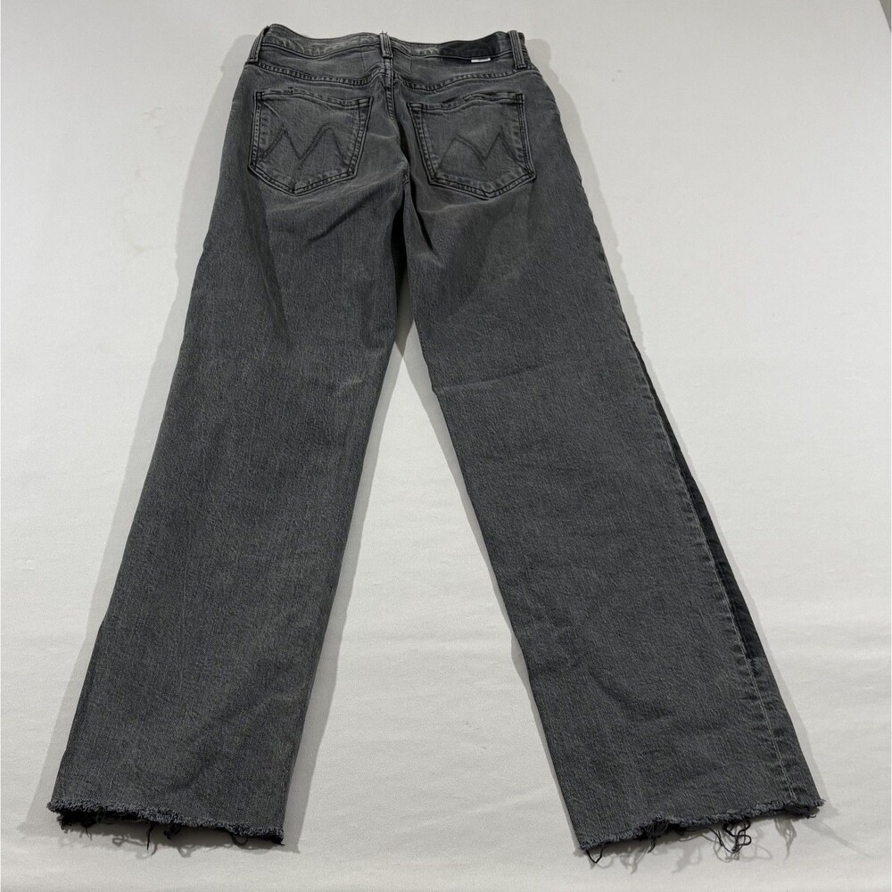 Mother The Rambler Ankle Fray Straight Jeans Hitting Pavement HR Wide Leg Sz 26 - Picture 9 of 16
